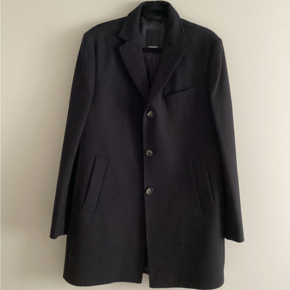 J.Lindeberg Wool Blend ‘Wolger’ Compact Melton Coat, Size 40